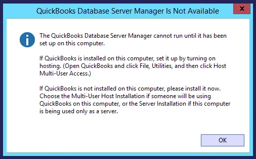 QBDBMgrn not running