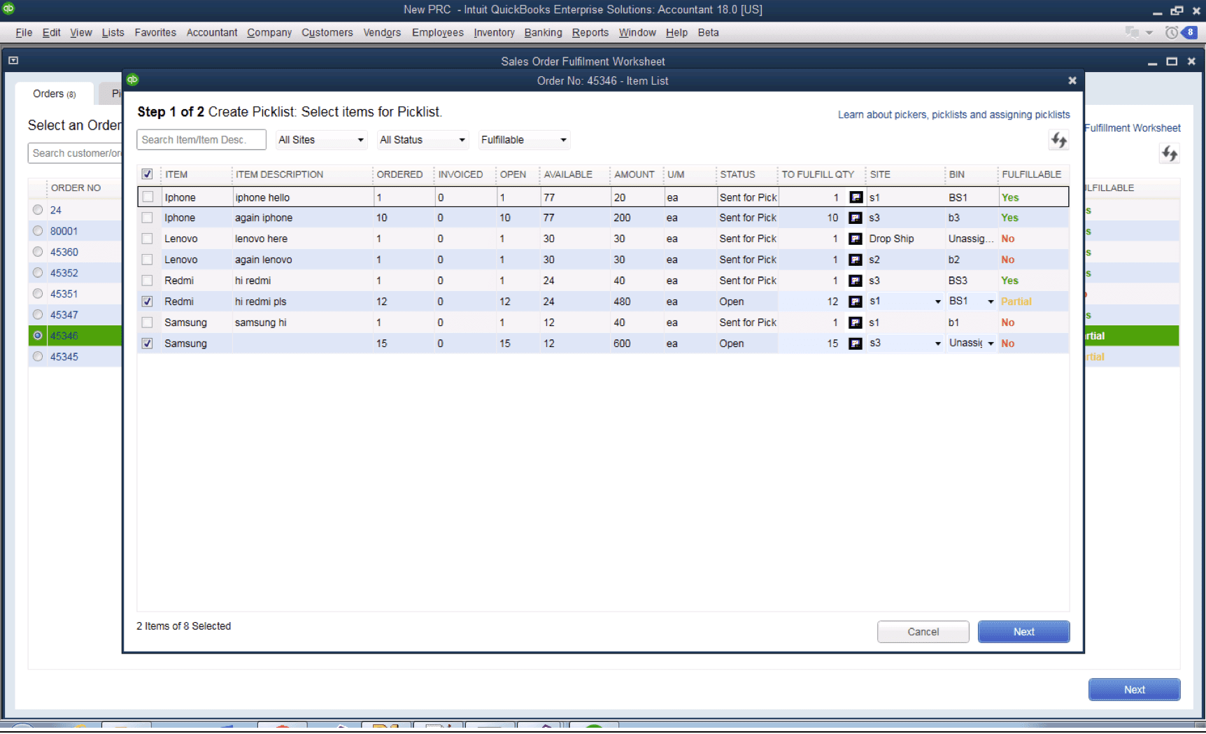 Inventory in QuickBooks Enterprise